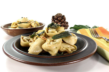 Image showing Tortellini with sage butter