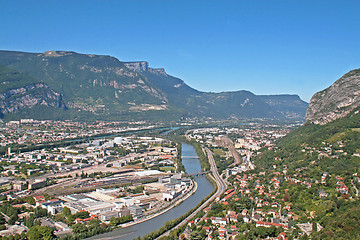 Image showing Grenoble river and mountains