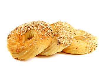 Image showing Biscuits with sesame seeds.