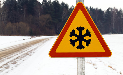 Image showing Traffic sign (snowflake)