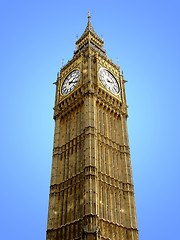 Image showing Big Ben from below