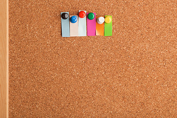 Image showing Cork board and colorful heading for six letter word 