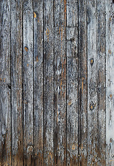 Image showing Old blue wooden wall