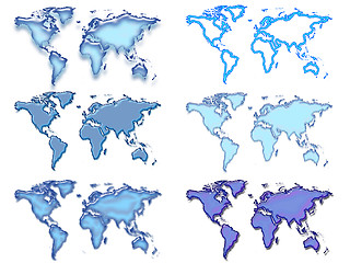 Image showing Six worlds blue