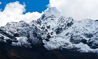 Image showing Thamserku Mountain peak in Himalayas, Nepal