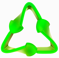 Image showing recycling and environment: green symbol isolated