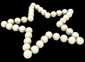 Image showing Pearls star shape isolated 
