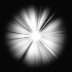 Image showing Abstract Beams of Light on black