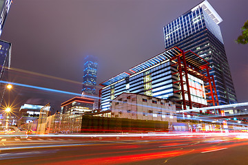 Image showing Taipei commercial district at night