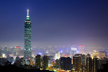 Image showing taipei city night