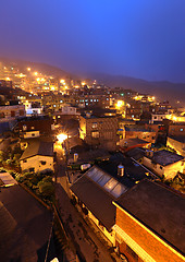 Image showing chiu fen village at night, in Taiwan