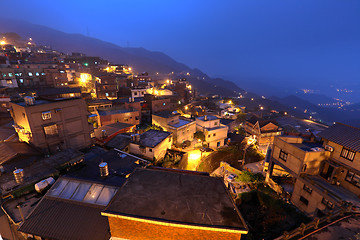 Image showing chiu fen village at night, in Taiwan