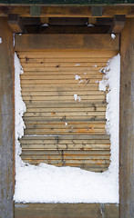 Image showing snowy billboard