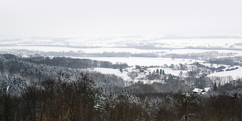 Image showing winter scenery in Hohenlohe