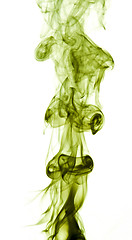 Image showing green smoke in white background