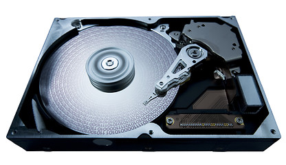 Image showing hard disk and data