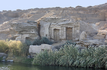 Image showing stone monument at River Nile