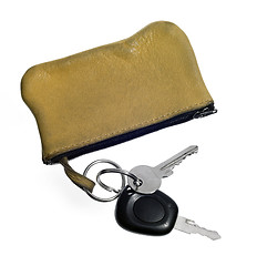 Image showing keys and leather case