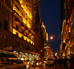 Image showing New York City Street at Night