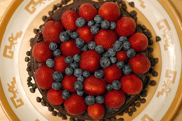 Image showing Topping - Strawberries and Blueberries