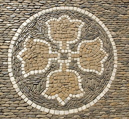 Image showing mosaic on a walkway in Freiburg im Breisgau