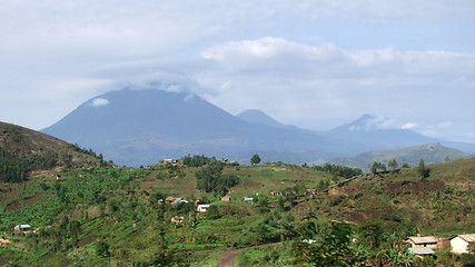 Image showing Virunga Mountains panoramic scenery