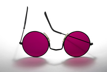 Image showing red sunglasses with black frame