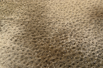 Image showing dents in multitoned brown sand surface