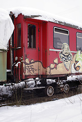 Image showing old railway car