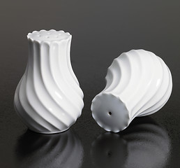 Image showing white porcelain salt and pepper shaker