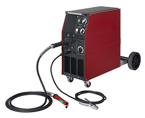 Image showing red welding apparatus