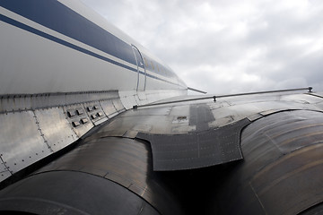 Image showing Tupolev detail in cloudy sky