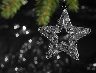 Image showing metallic Christmas deco star