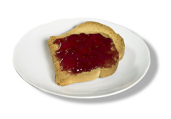 Image showing rusk and red jelly