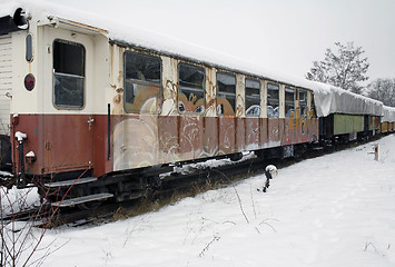 Image showing detail of a old railway car