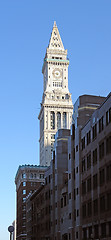 Image showing Custom House tower in blue sky