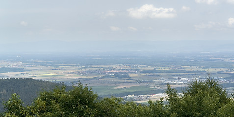 Image showing aerial view around Haut-Koenigsbourg Castle