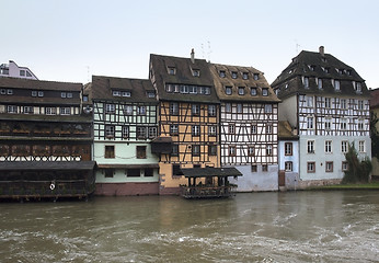 Image showing canal scenery in Strasbourg