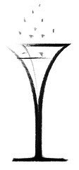 Image showing champagne glass sketch