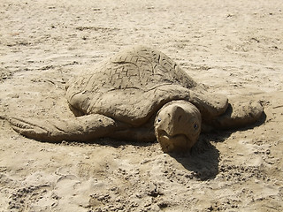 Image showing sea turtle sculpture