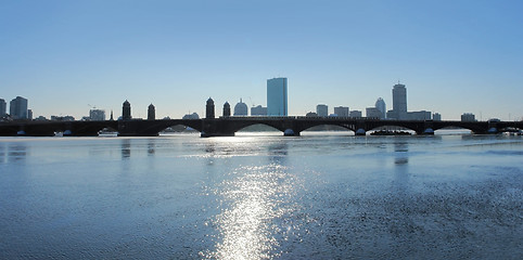 Image showing Charles River with Boston skyline