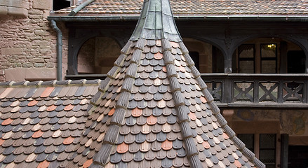 Image showing roof at the Haut-Koenigsbourg Castle