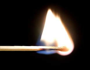 Image showing burning match