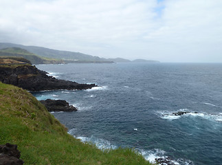 Image showing coastal scenery at the Azores