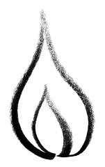 Image showing sketched flame