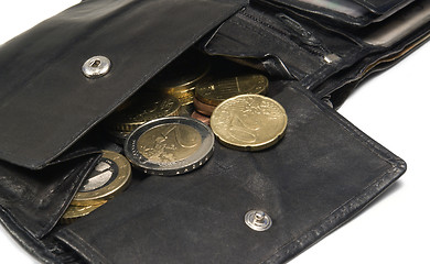 Image showing black leather moneybag