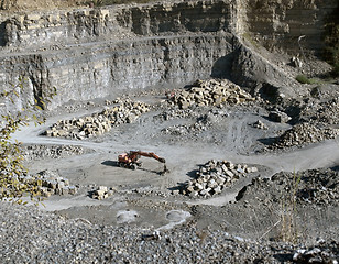 Image showing digger and quarry