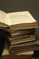 Image showing stack of historic books