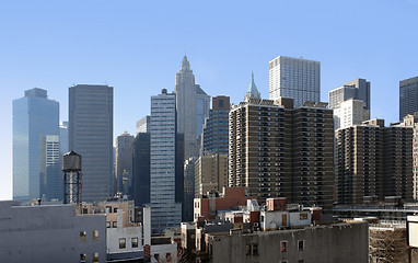 Image showing New York skyline in sunny ambiance