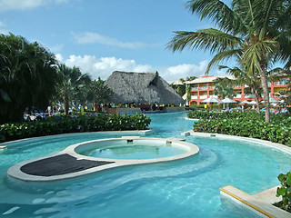 Image showing holiday resort with pool